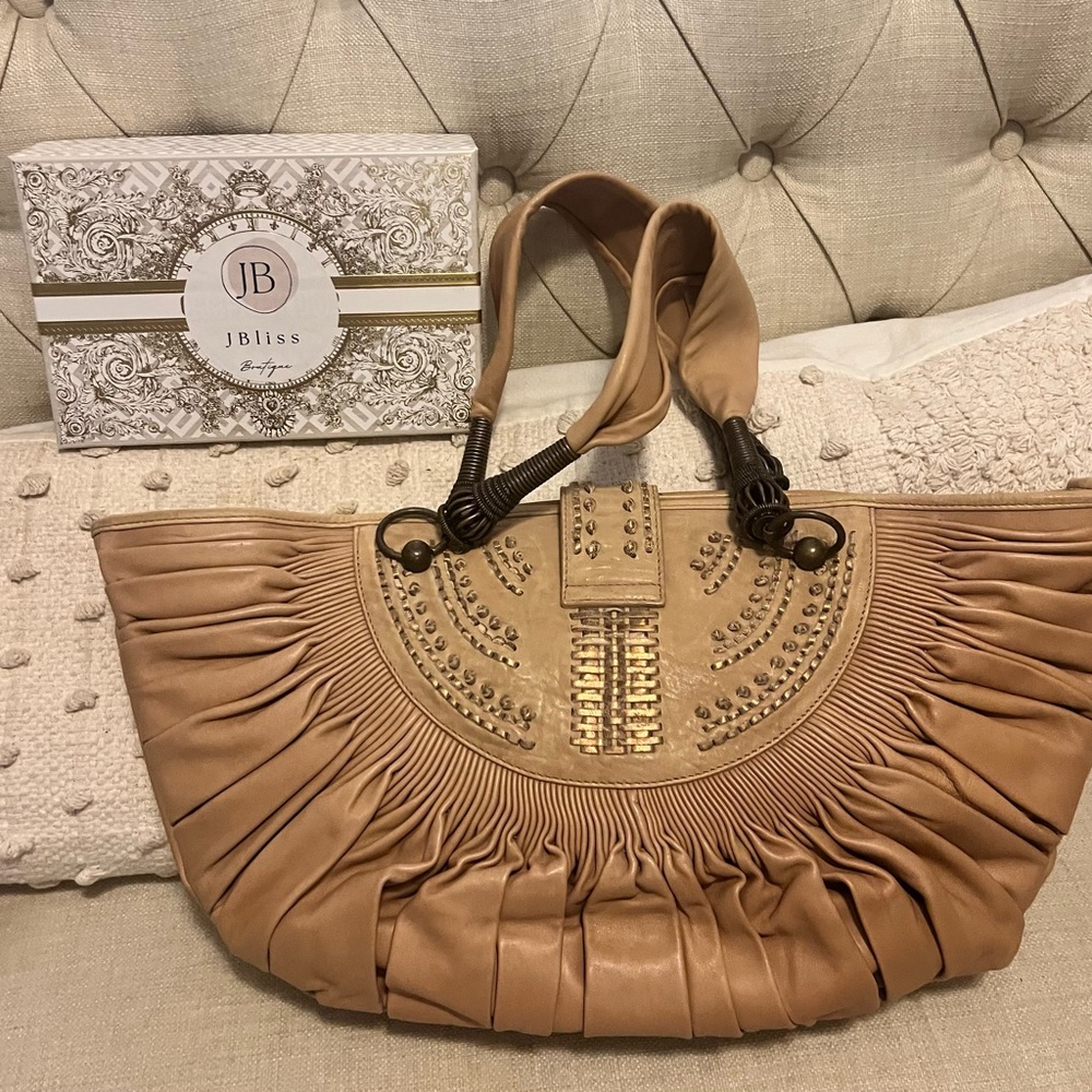 Dior Beige Shoulder Bag with Gold Accents NWOT - Picture 2 of 5